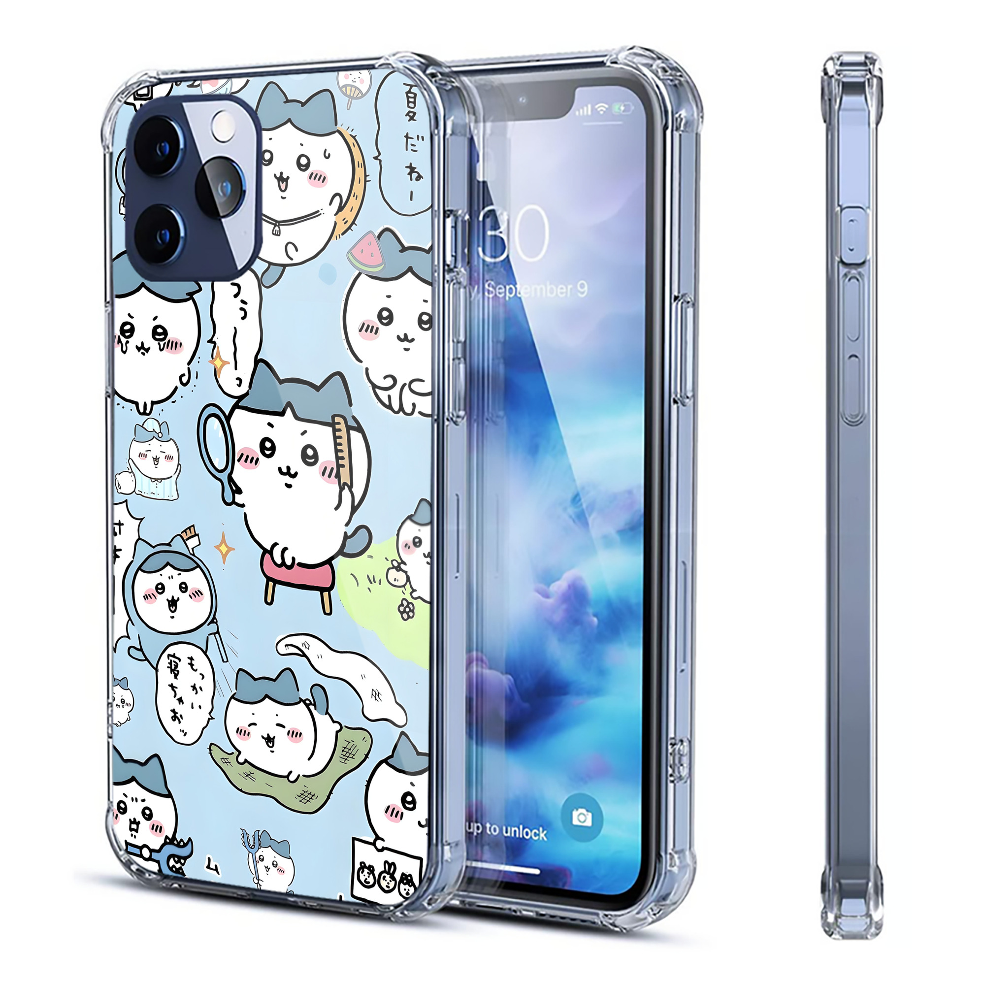 （画像用） ちいかわ Chii-kawa 【iPhone 12シリーズ対応】透明スマホケース（クリアソフトケース）
